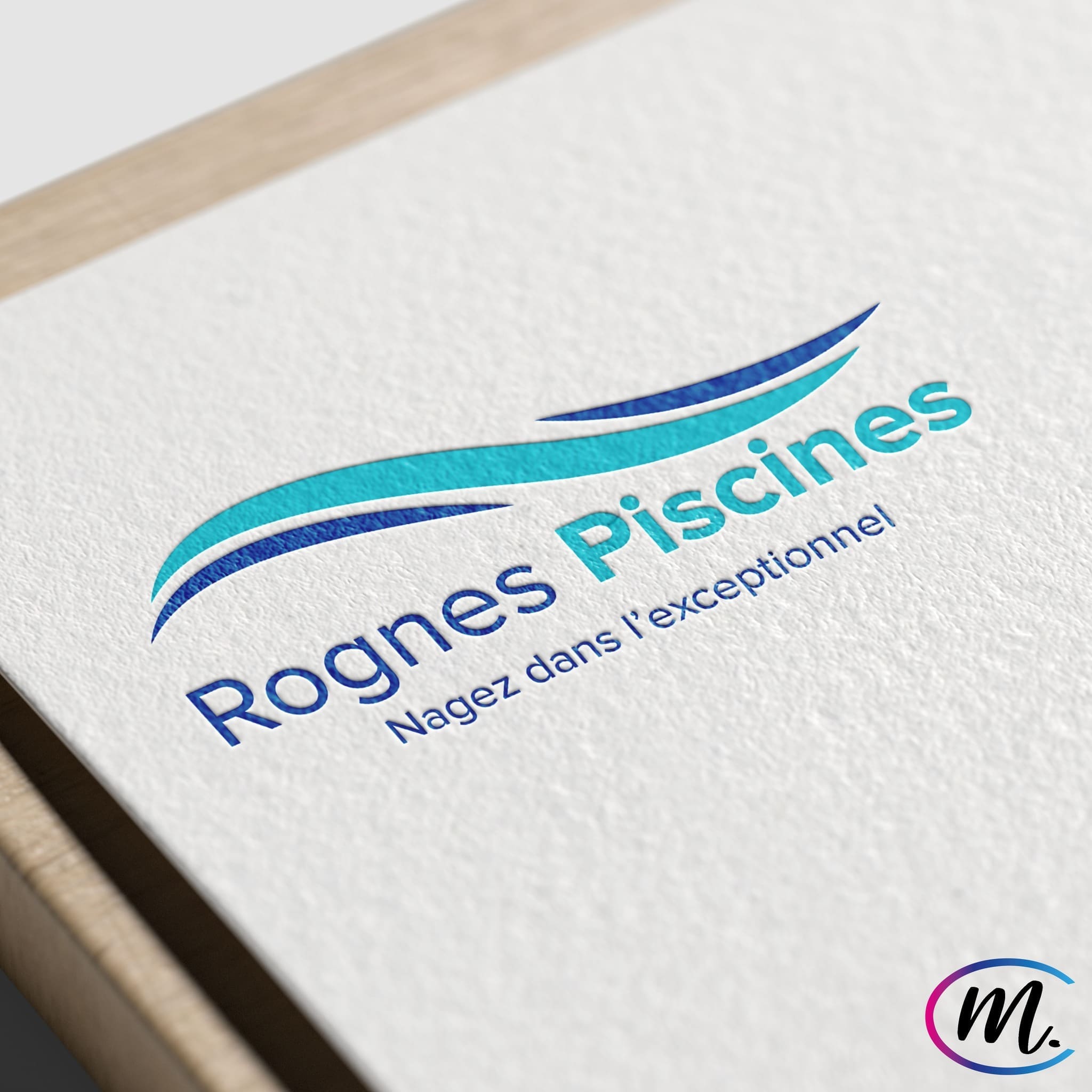création de logo- Rognes Piscines- agence cm communication