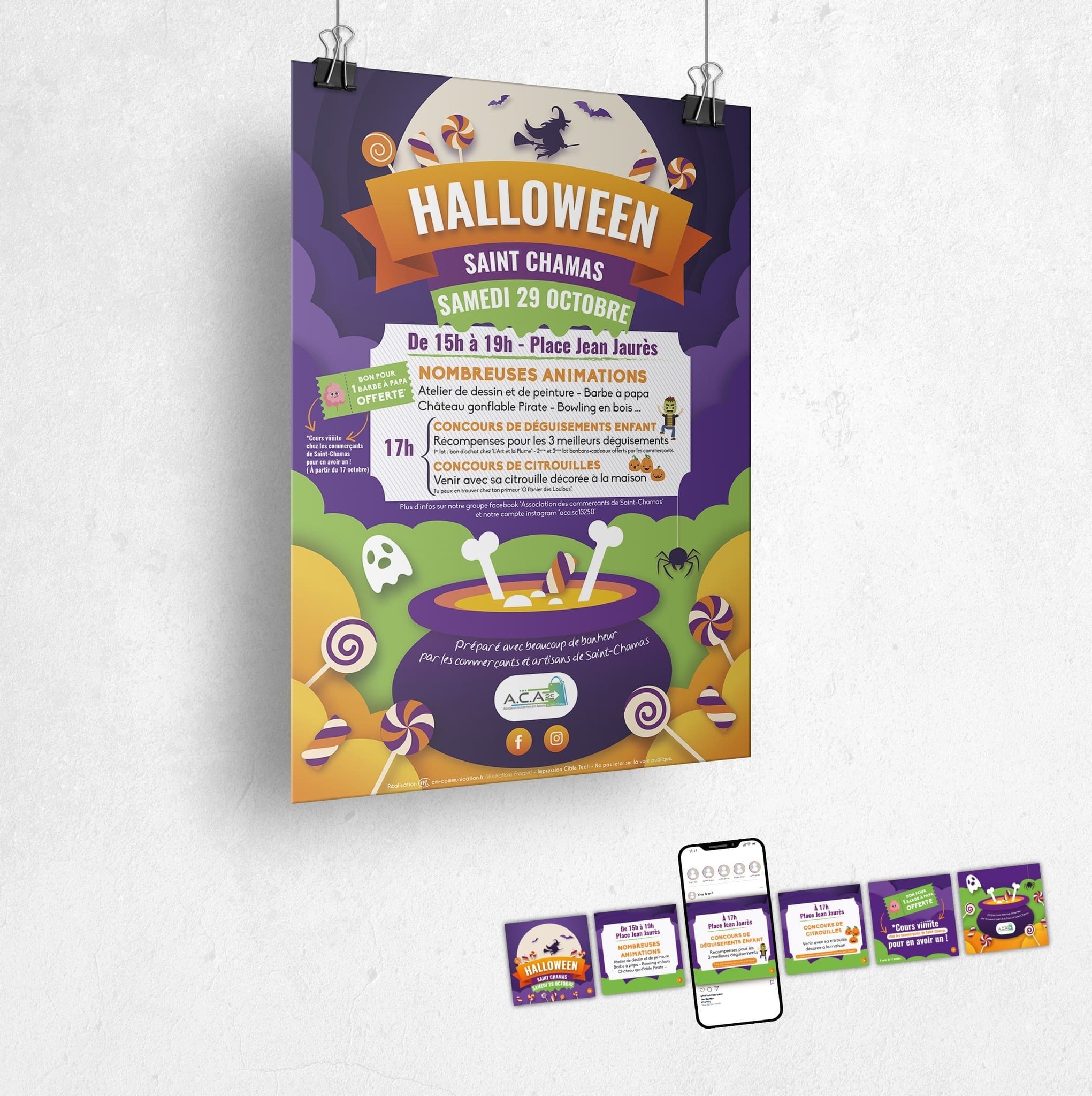 Une affiche pour Halloween de l'ACASC à Saint-Chamas