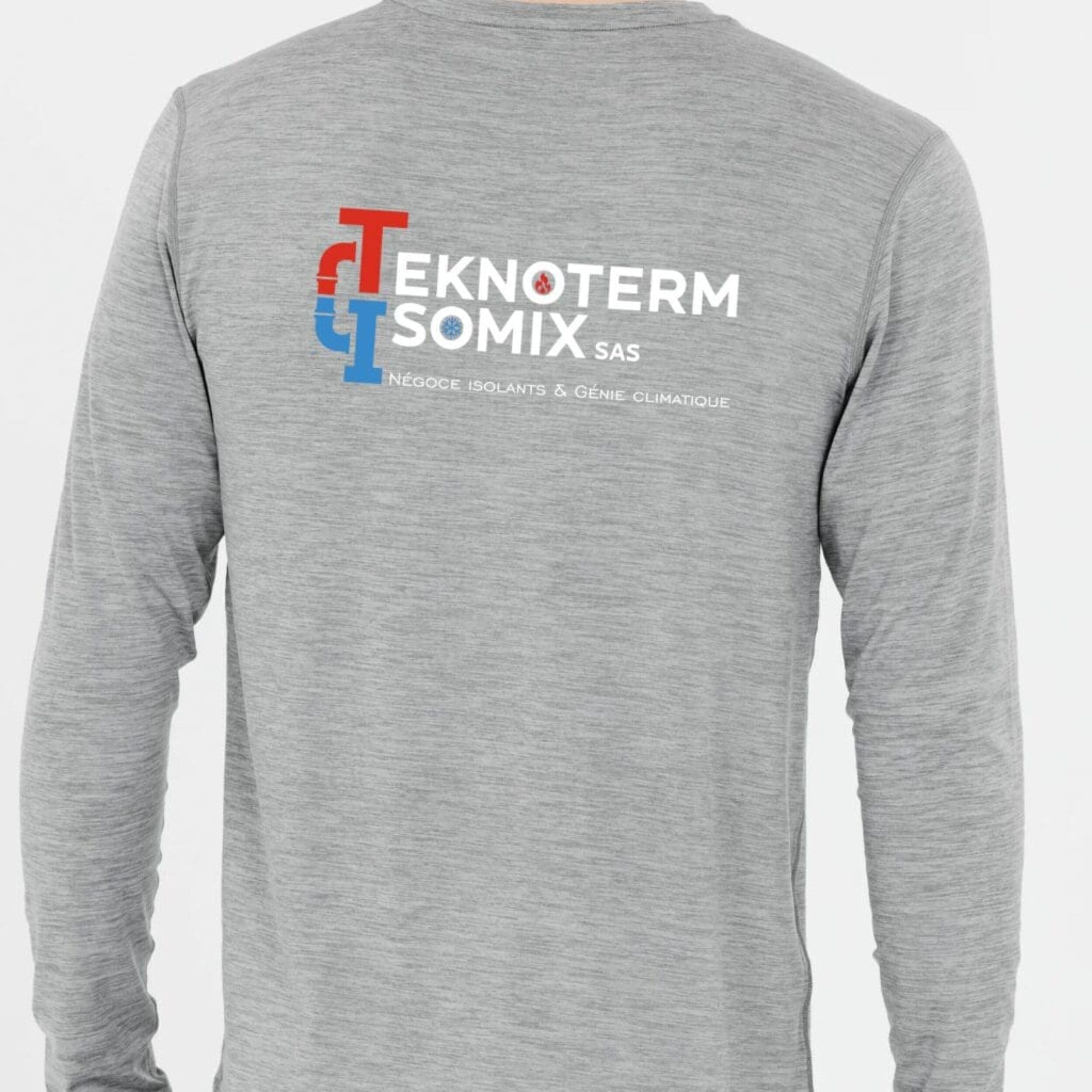 Teknoterm Isomix mise sur un tee-shirt manches longues sur mesure