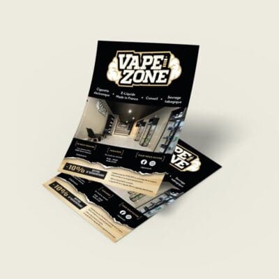 Un flyer d’ouverture pour Vape Zone