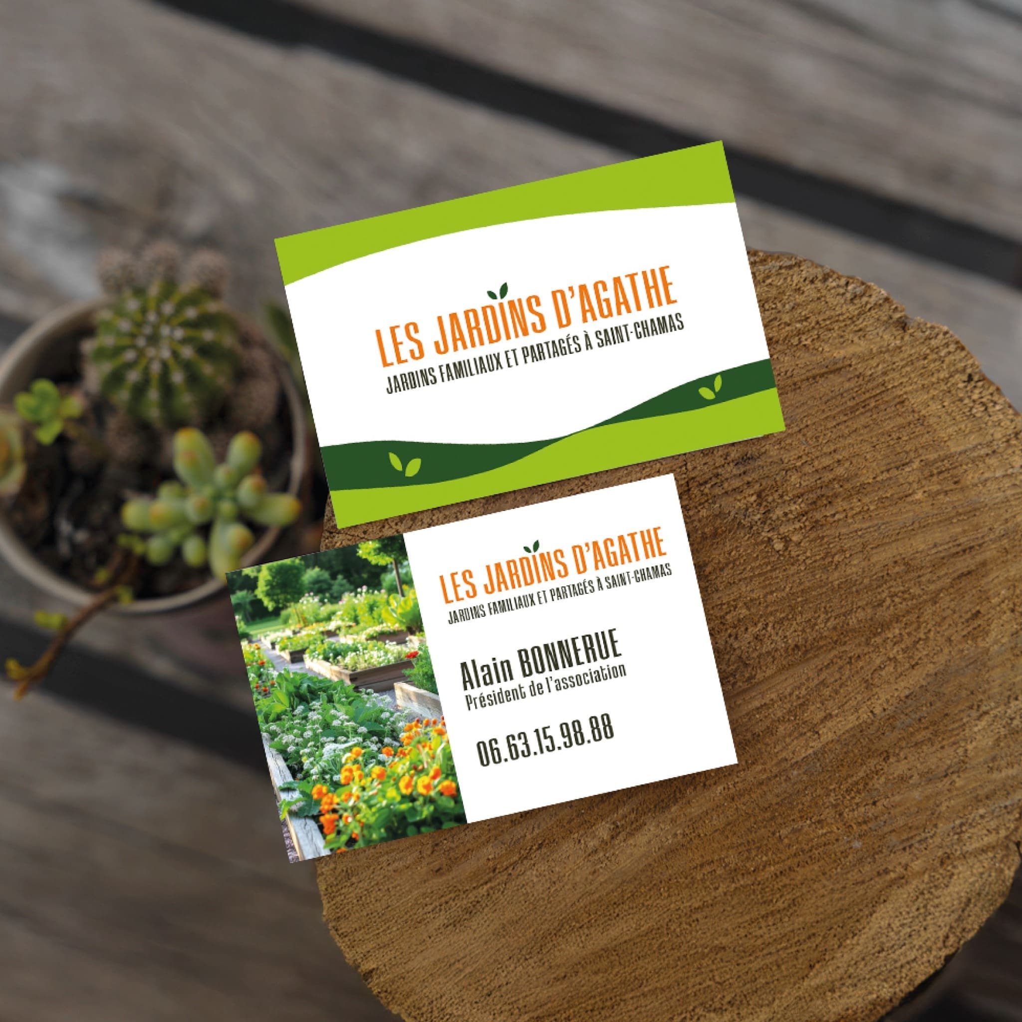 Une carte de visite pleine de fraîcheur pour Les Jardins d’Agathe