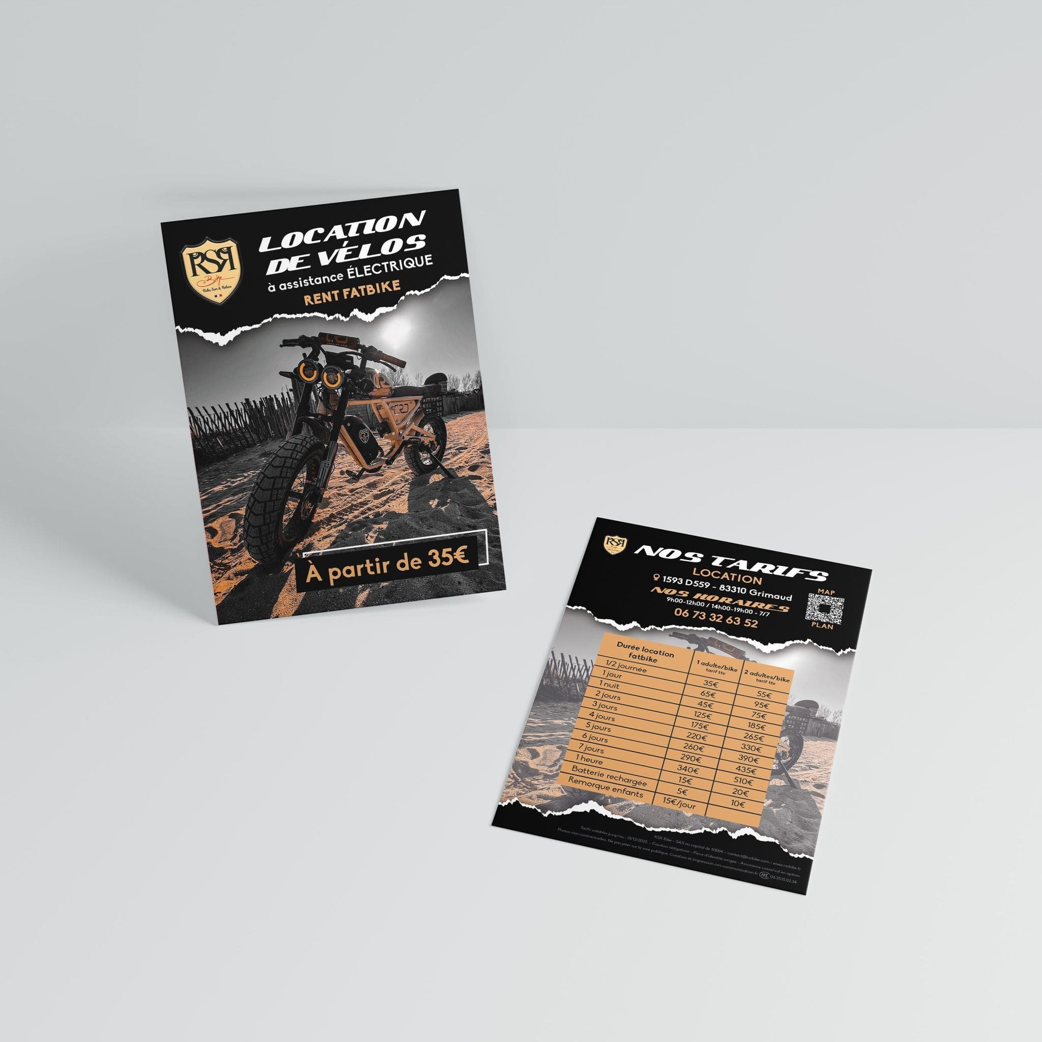 Un flyer impactant pour RSR Fat Bike